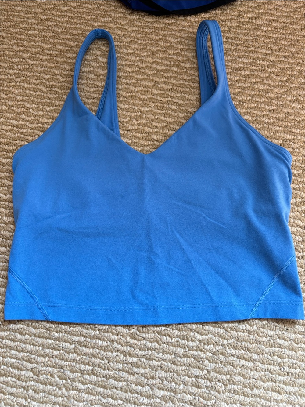 lululemon athletica Blue V-Neck Tank align top